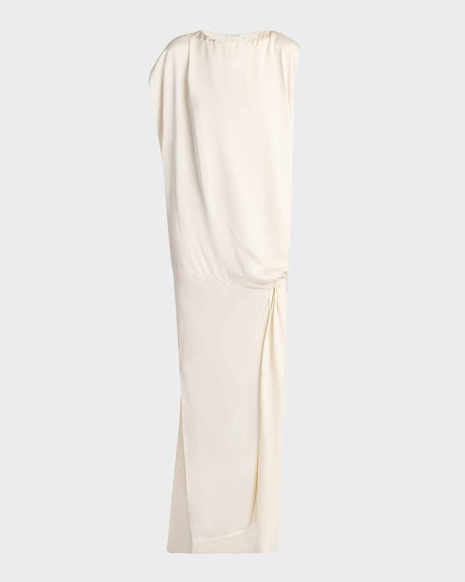Esmee Twisted Satin Maxi Shift Dress